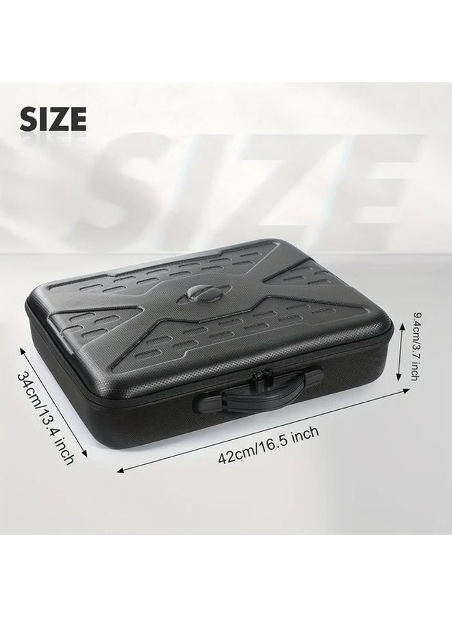 حقيبة سفر Starlink Mini الصلبة ذات الغلاف الخارجي الأسود المحمولة مع حامل إكسسوارات للحماية - Image 3